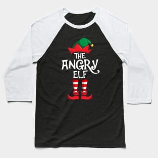 Angry Elf Matching Family Christmas Baseball T-Shirt